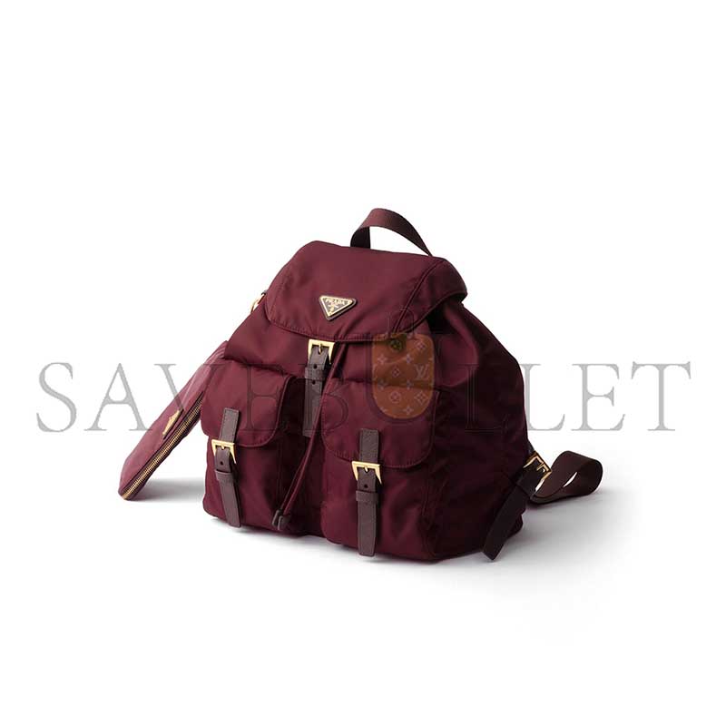 PRADA MEDIUM RE-NYLON BACKPACK WITH POUCH 1BZ811 (32*30*15cm) 